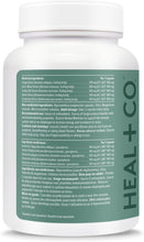 Cargar imagen en el visor de la galería, HEAL + CO. Super Mushroom Complex | Energy + Immune Support Supplement | 5 Potent Mushroom Extracts - Chaga + Lion’s Mane + Turkey Tail + Reishi + Cordyceps | 120 x 500 mg Capsules